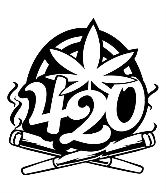 4:20 marijuana decal