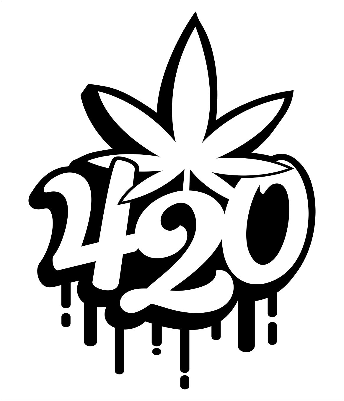 4:20 Drip marijuana decal