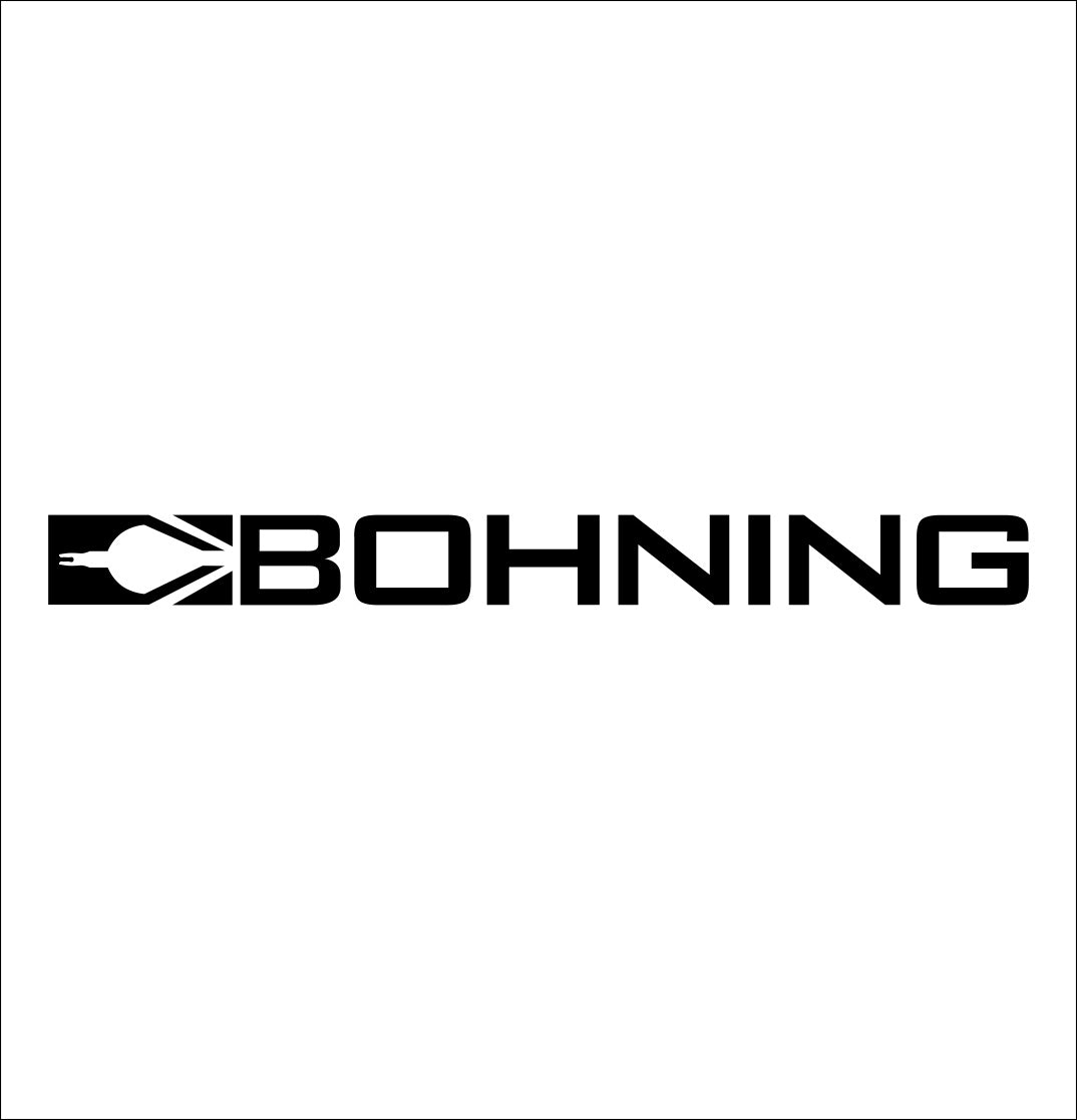 bohning decal, car decal sticker