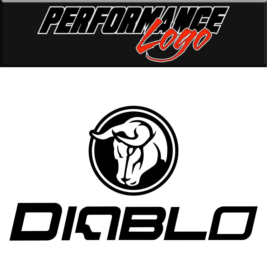 Diablo Wheels decal, performance car decal sticker