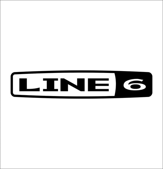 Line 6 decal, music instrument decal, car decal sticker