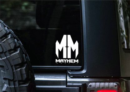 Mayhem Wheels decal, sticker B