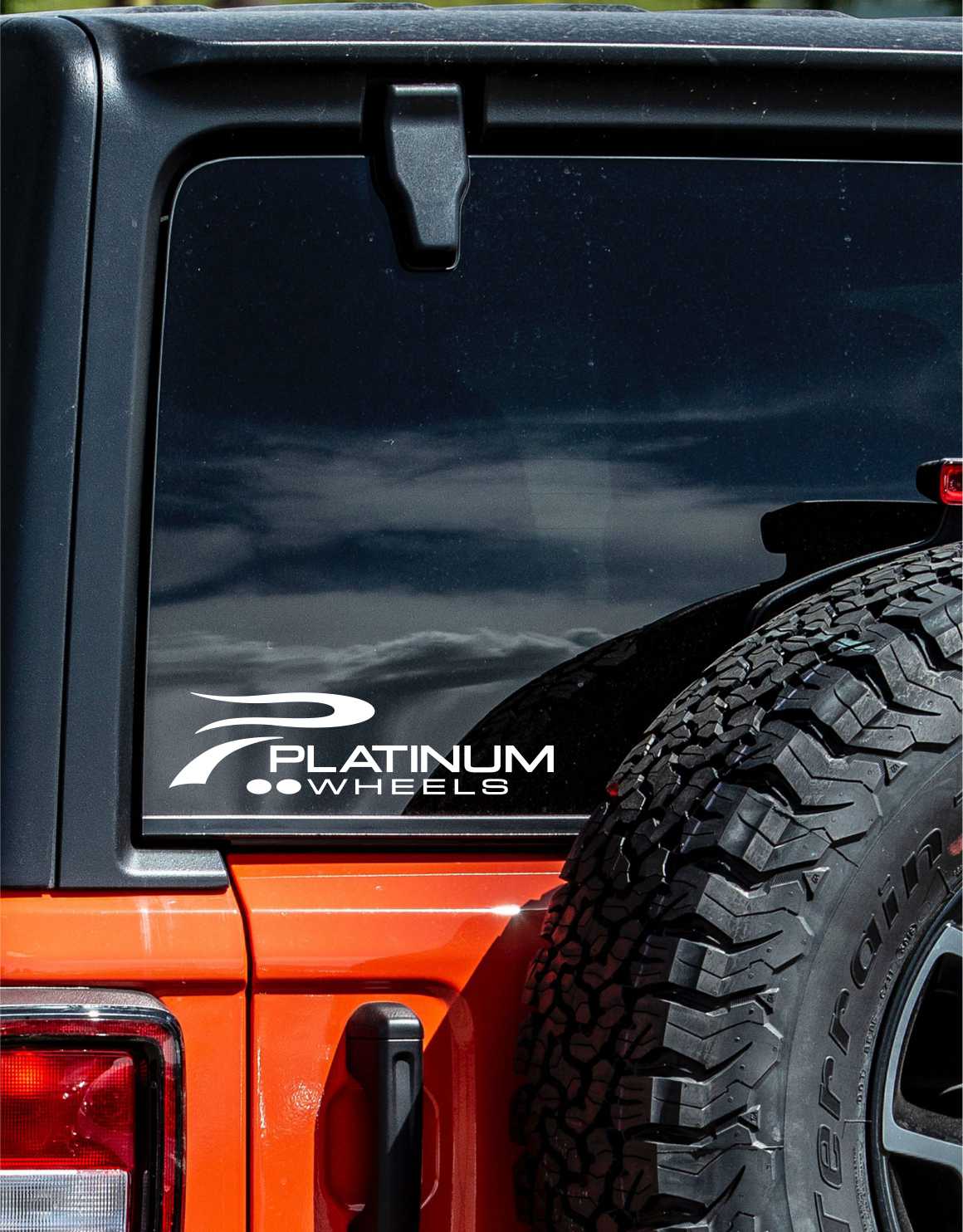 Platinum Wheels decal, sticker