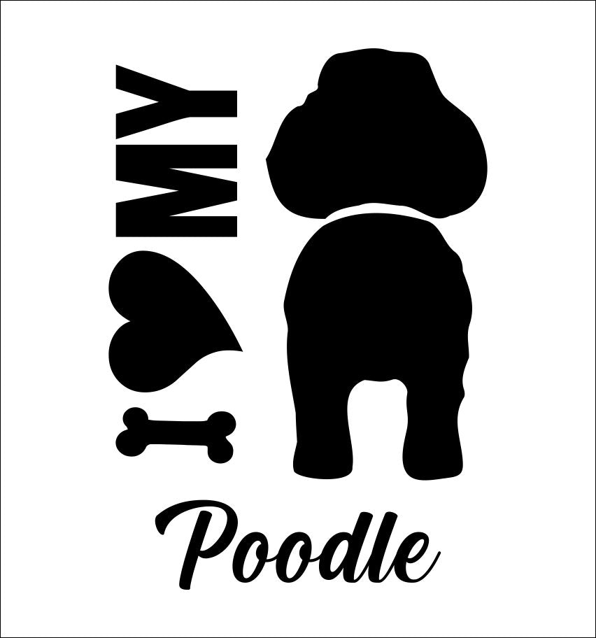 I Heart My Pomeranian dog breed decal