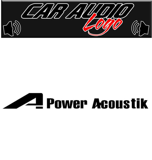 Power Acoustik decal, sticker, audio decal