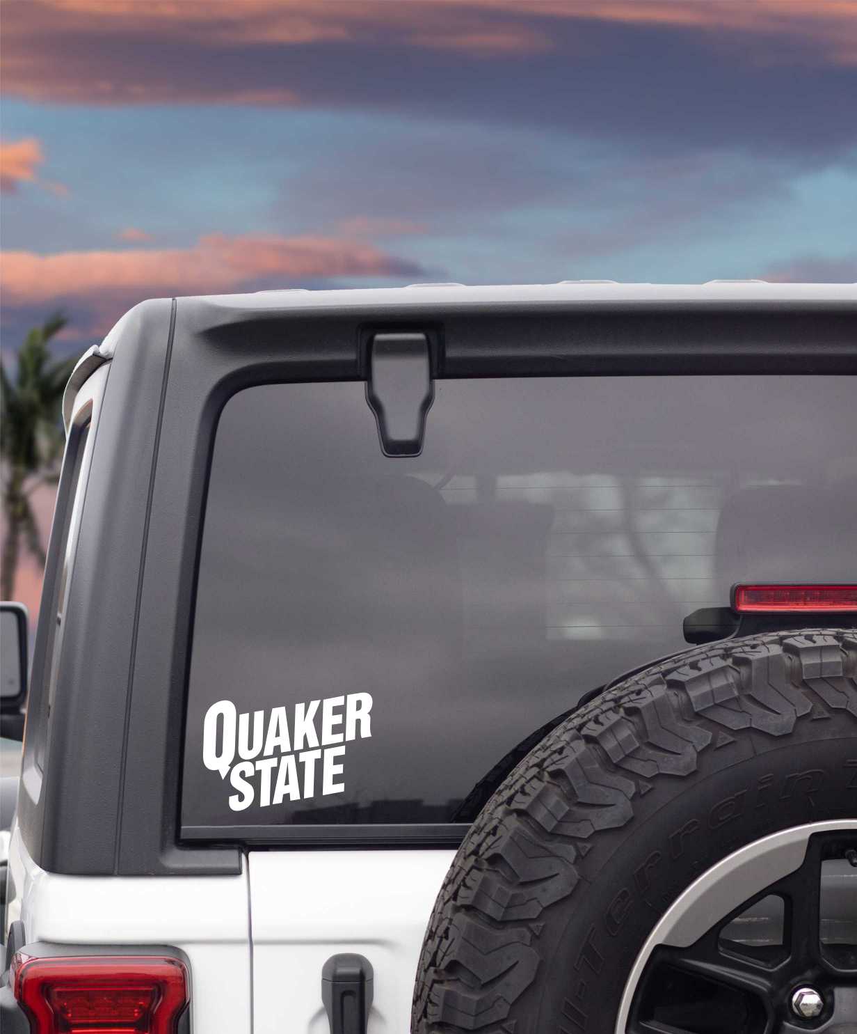 Quaker State decal, sticker