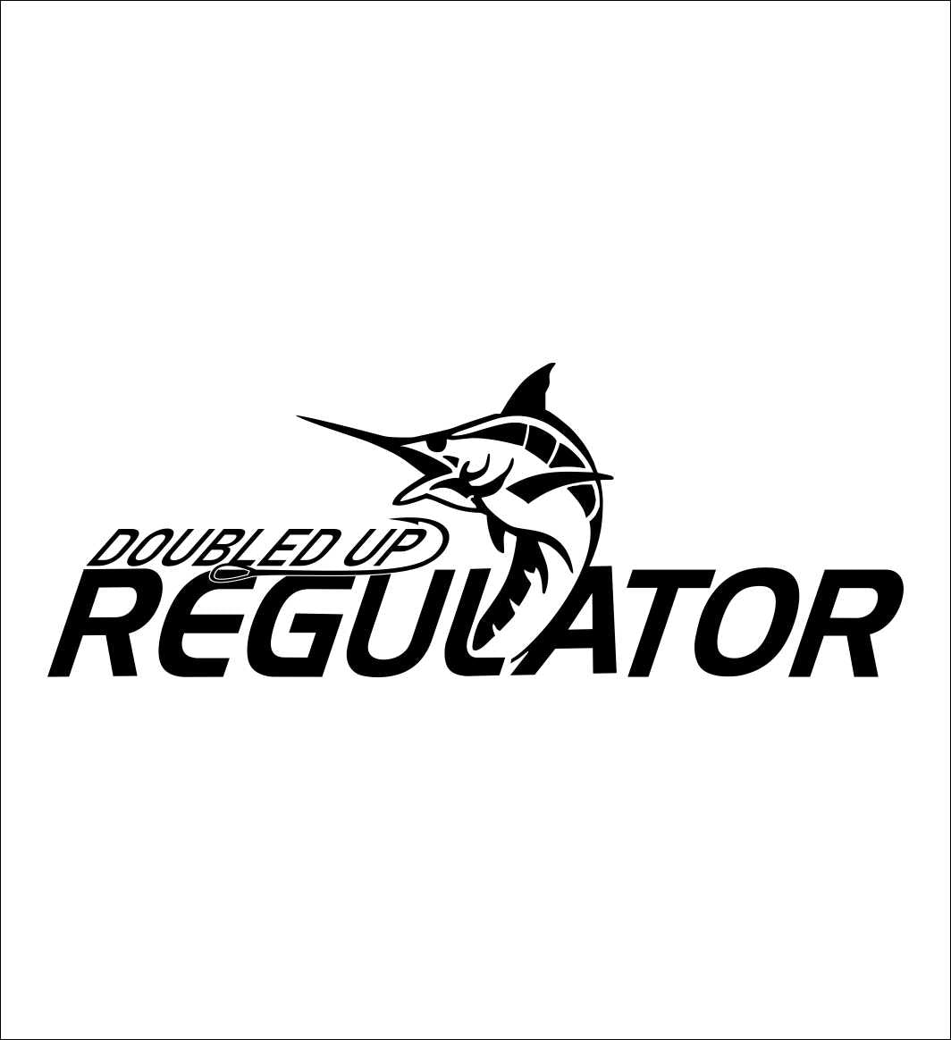 Doubled up Regulator Boats decal