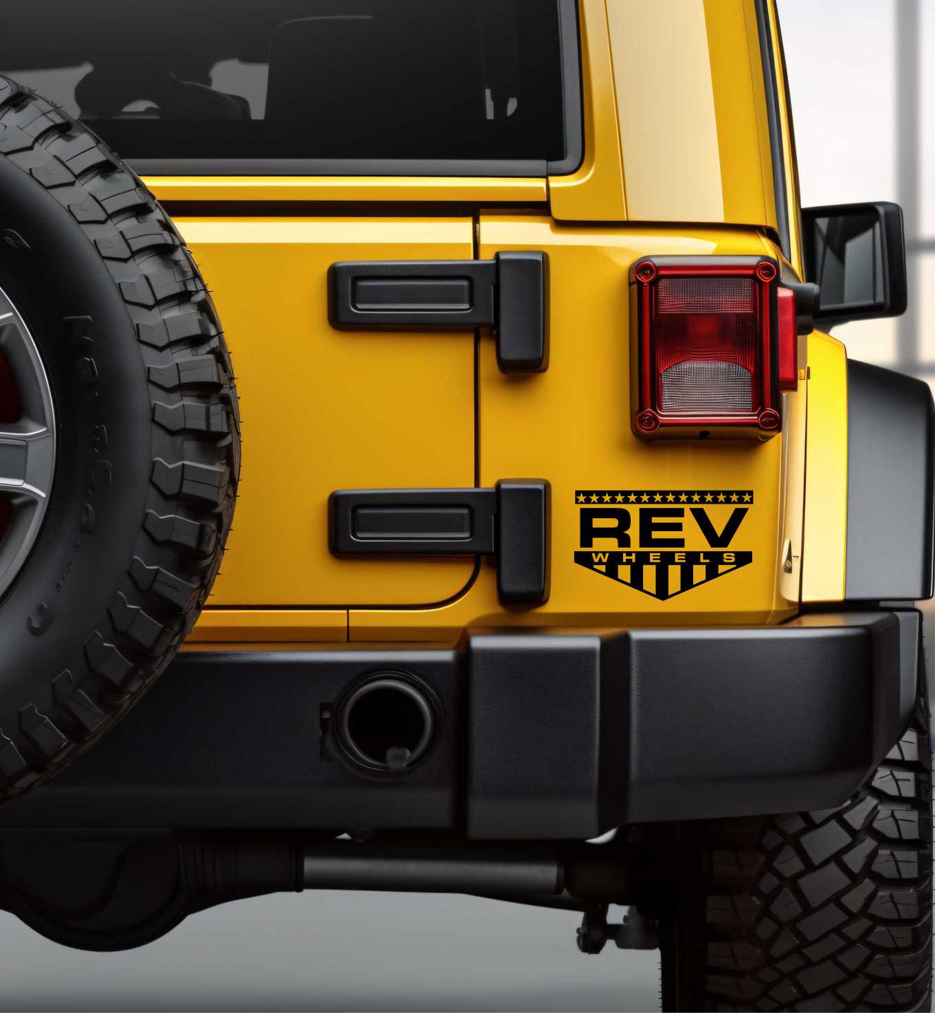 Rev Wheels decal, sticker