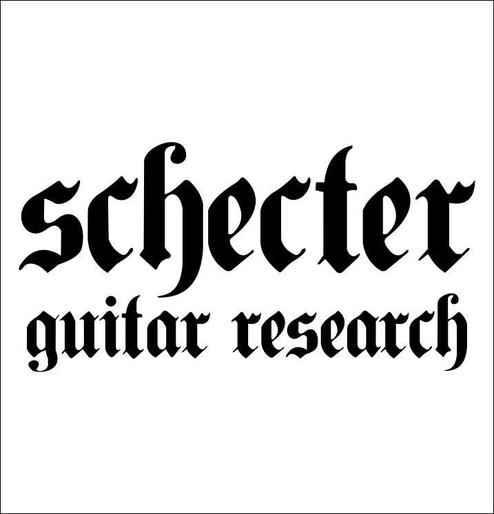 Schecter Guitars decal, music instrument decal, car decal sticker