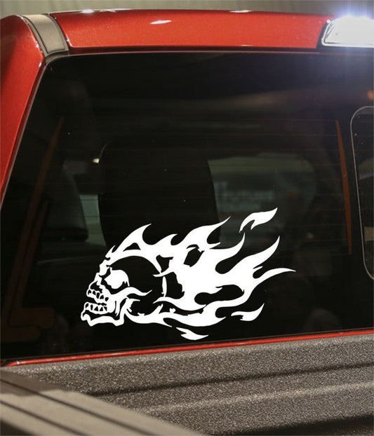 skull 22 skull biker decal - North 49 Decals