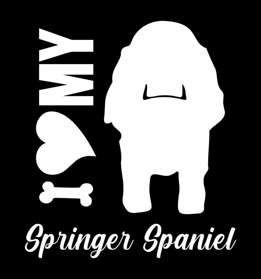 I Heart My Springer Spaniel dog breed decal