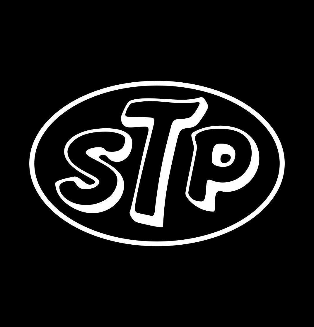 STP decal, sticker