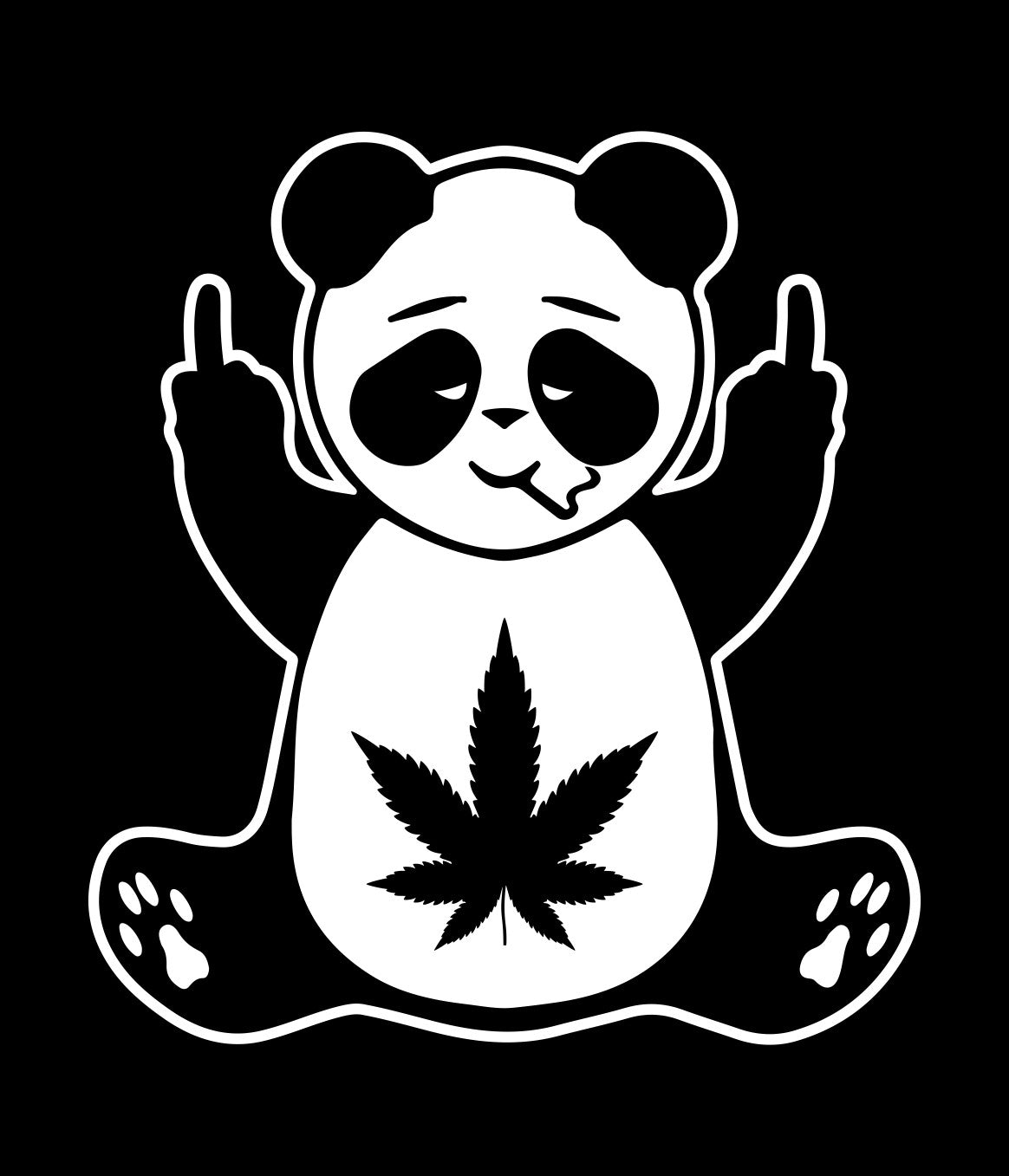 Weed Panda marijuana decal