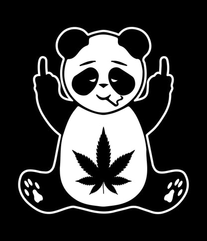 Weed Panda marijuana decal