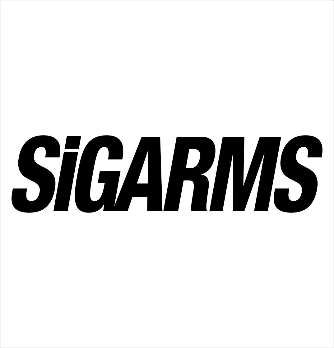 Sigarms decal, sticker, firearm decal
