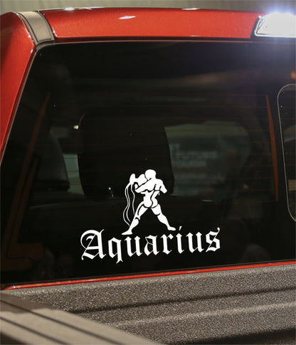 Aquarius 1 zodiac decal - North 49 Decals