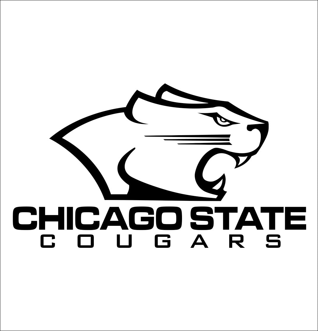 Chicago State Cougars decal, car decal sticker, college football