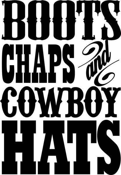 Boots chaps country & western decal - North 49 Decals