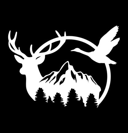 Deer Duck Mountains hunting decal