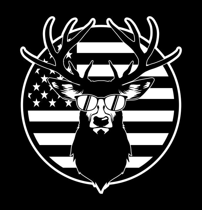 Deer Flag Sunglasses hunting decal