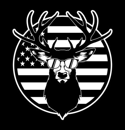 Deer Flag Sunglasses hunting decal