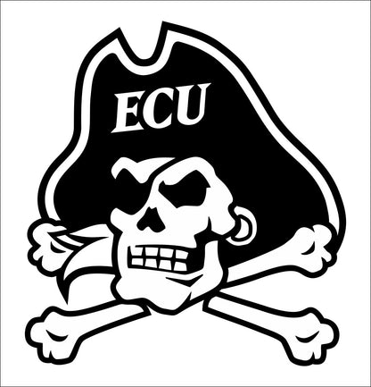 East Carolina Pirates decal, car decal sticker, college football