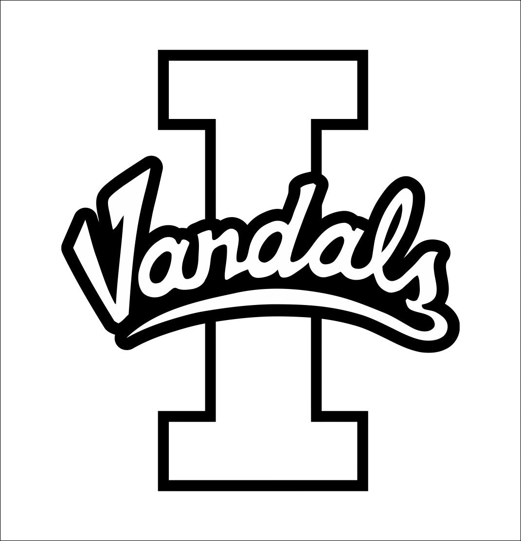 Idaho Vandals decal, car decal sticker, college football