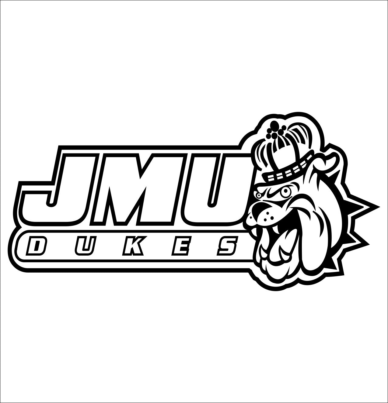 James Madison Dukes decal, car decal sticker, college football