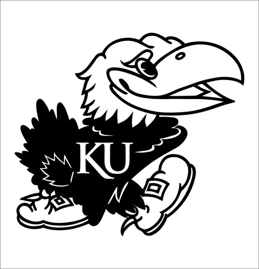 Kansas Jayhawks decal, car decal sticker, college football