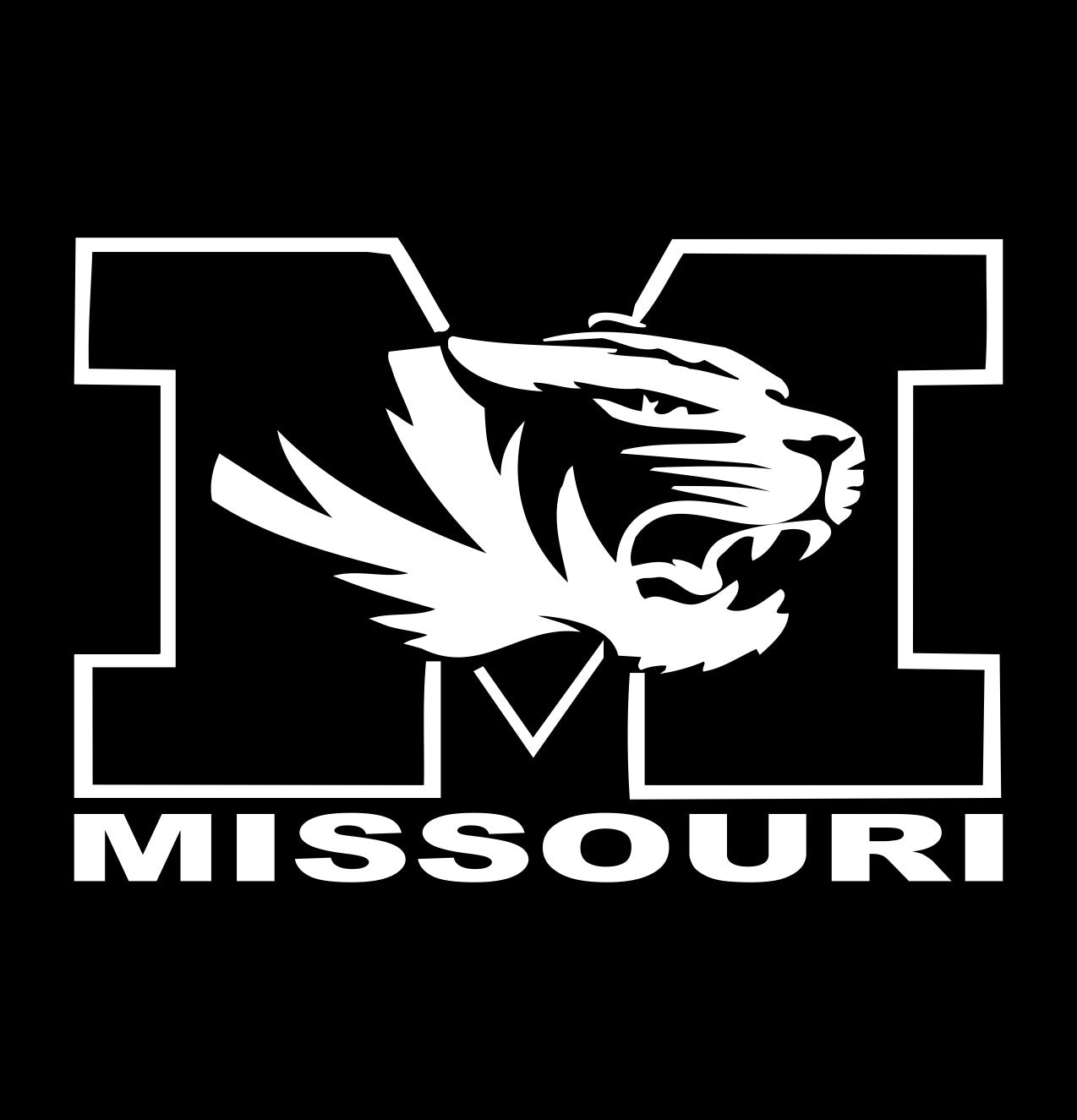 Missouri Tigers decal, car decal sticker, college football