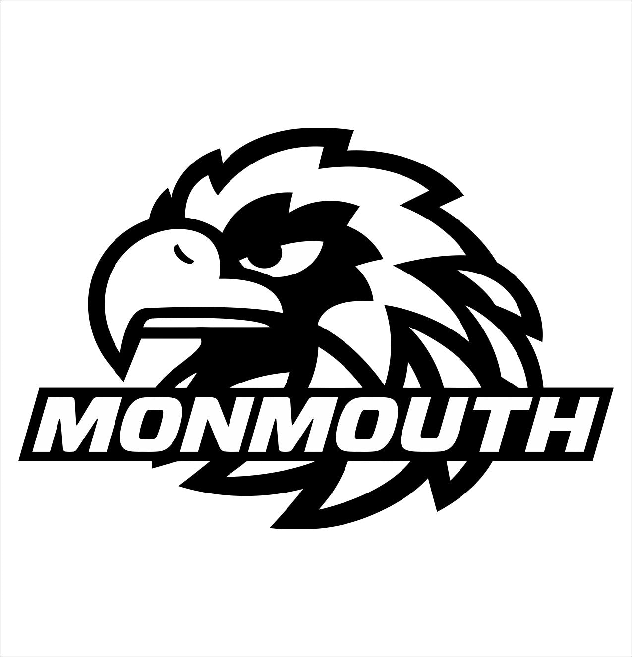 Monmouth Hawks decal, car decal sticker, college football