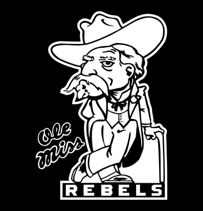 Mississippi Ole Miss Rebels decal, car decal sticker, college football