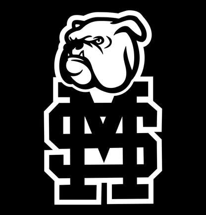 Mississippi State Bulldogs decal, car decal sticker, college football