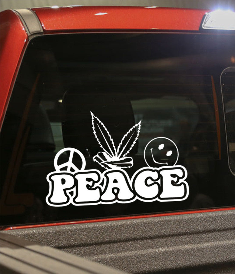 Peace marijuana decal - North 49 Decals