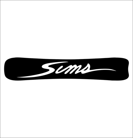 Sims Snowboards decal, ski snowboard decal, car decal sticker