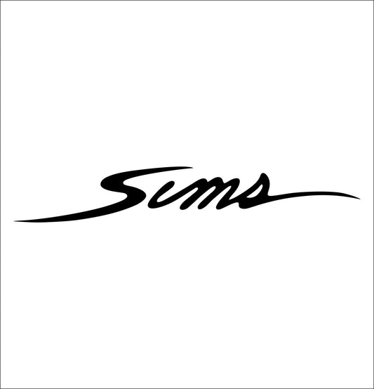 Sims Snowboards decal, ski snowboard decal, car decal sticker