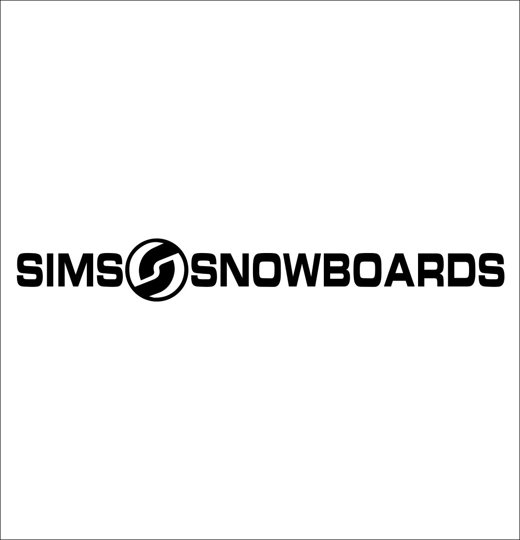 Sims Snowboards decal, ski snowboard decal, car decal sticker