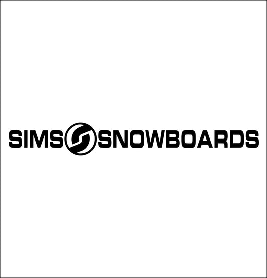 Sims Snowboards decal, ski snowboard decal, car decal sticker