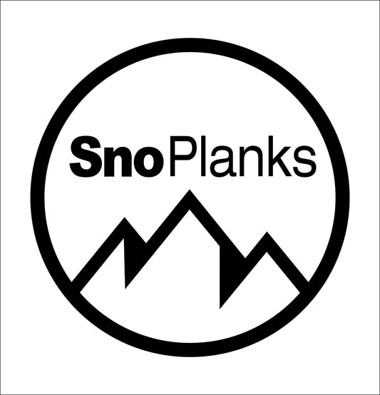 SnoPlanks decal, ski snowboard decal, car decal sticker