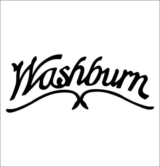 Washburn Guitars decal, music instrument decal, car decal sticker