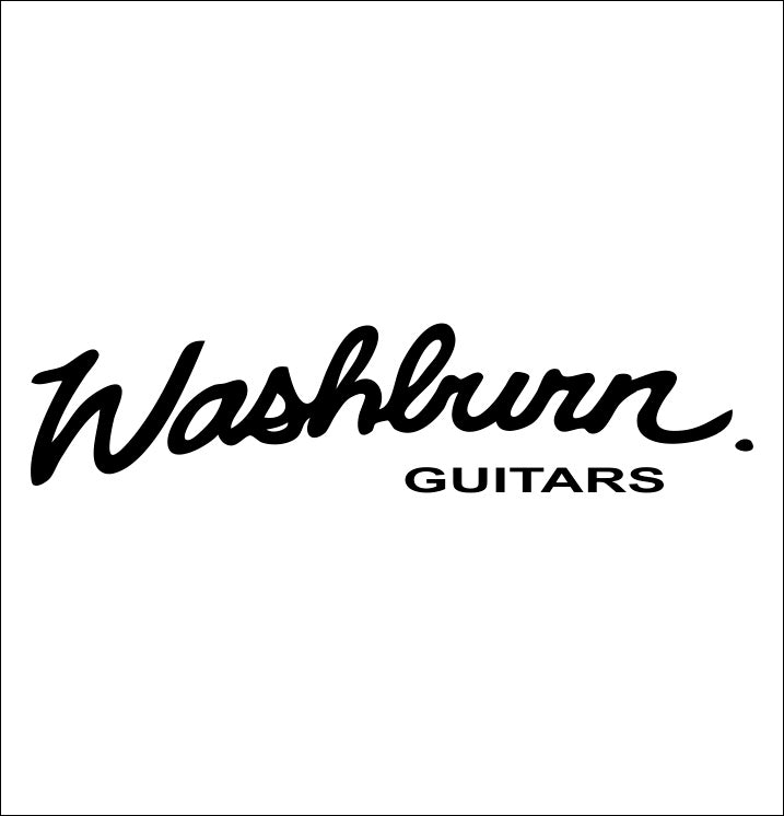 Washburn Guitars decal, music instrument decal, car decal sticker