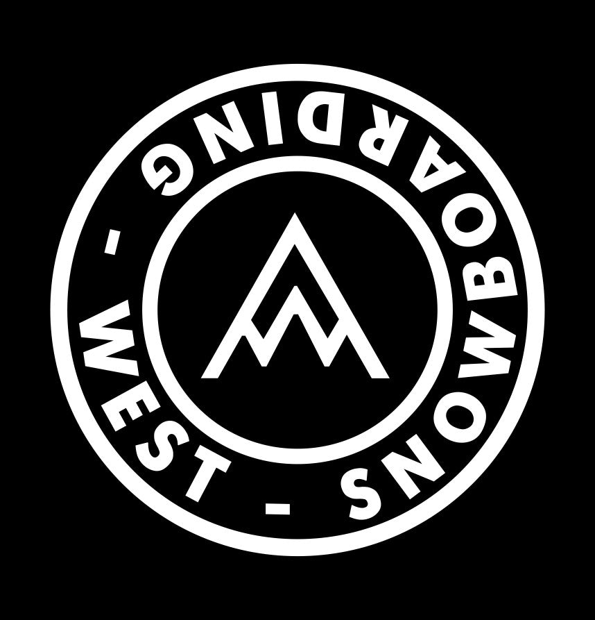 West Snowboarding decal, sticker, ski snowboard decal