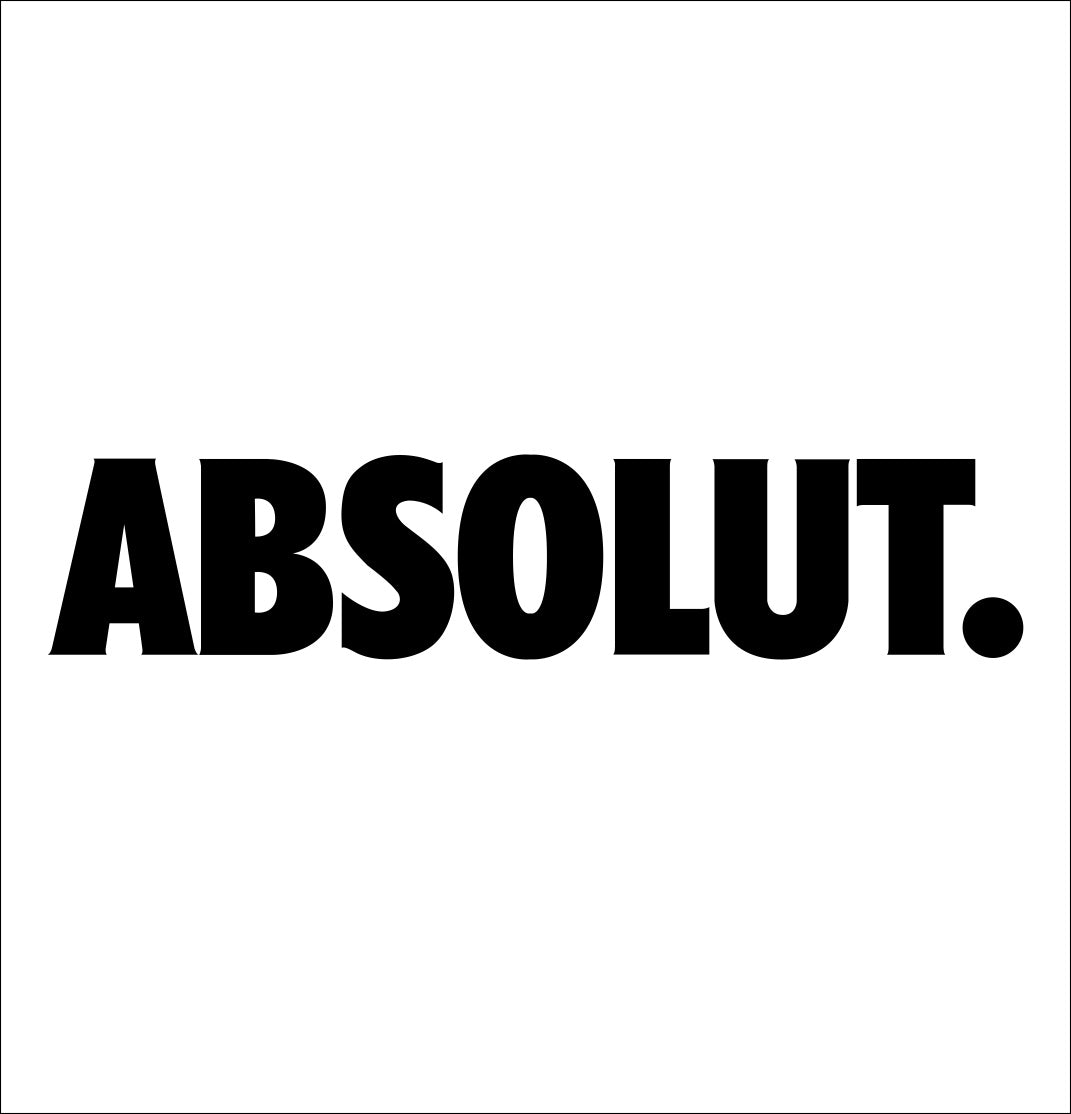 absolut decal, vodka decal, car decal, sticker