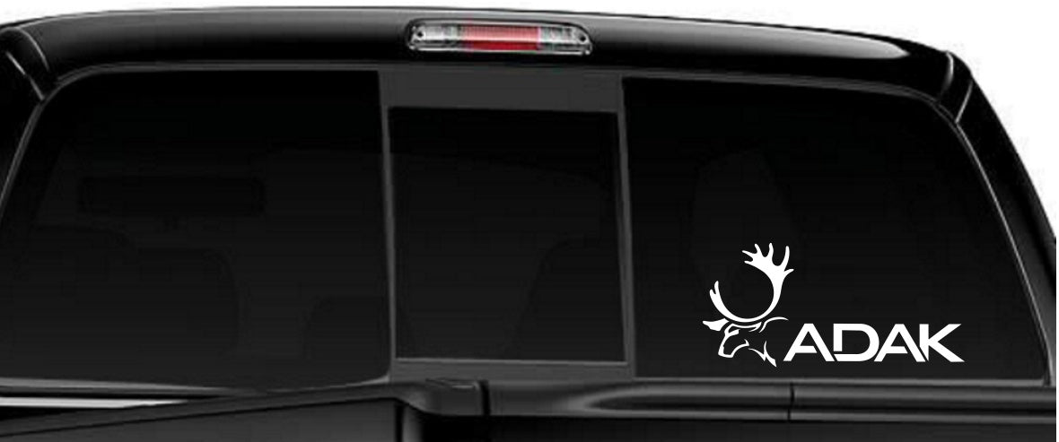 adak hunt decal, car decal sticker