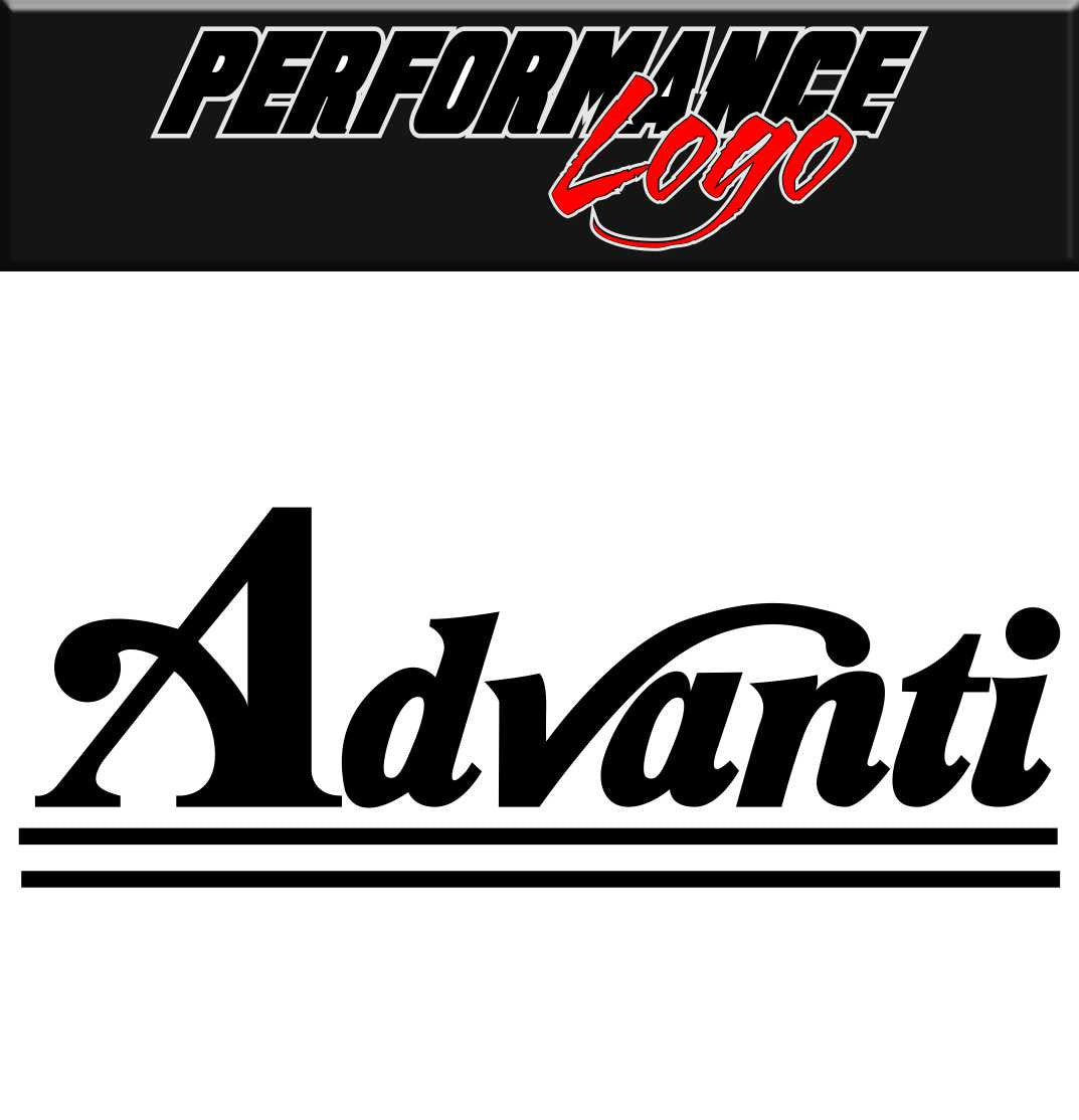 Advanti decal car performance decal sticker