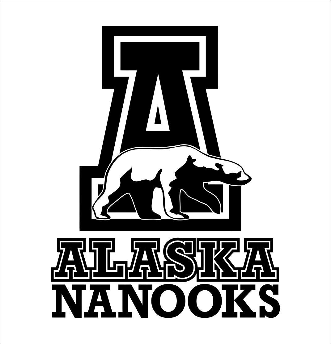 Alaska Nanooks decal, car decal sticker, college football