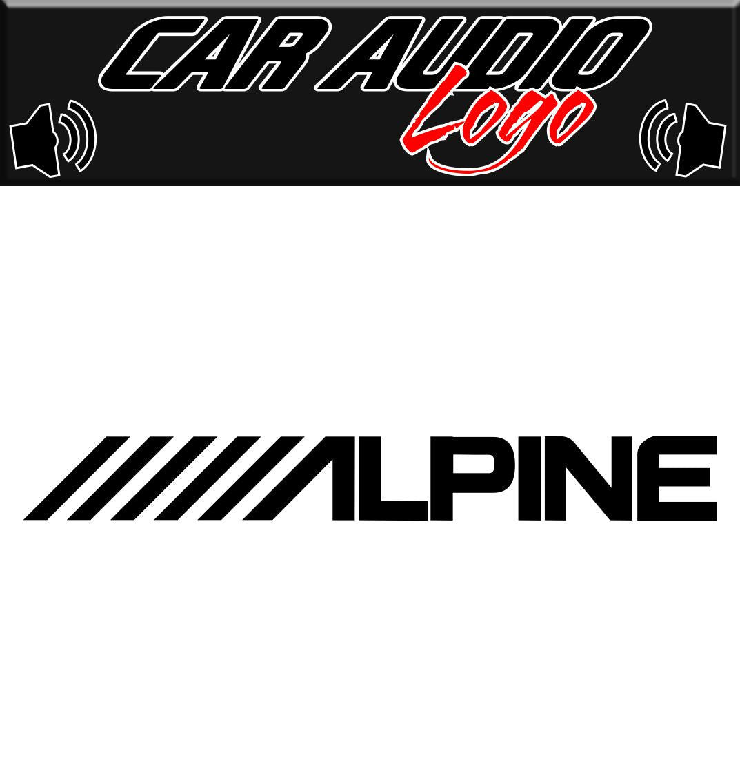 Alpine decal, sticker, audio decal