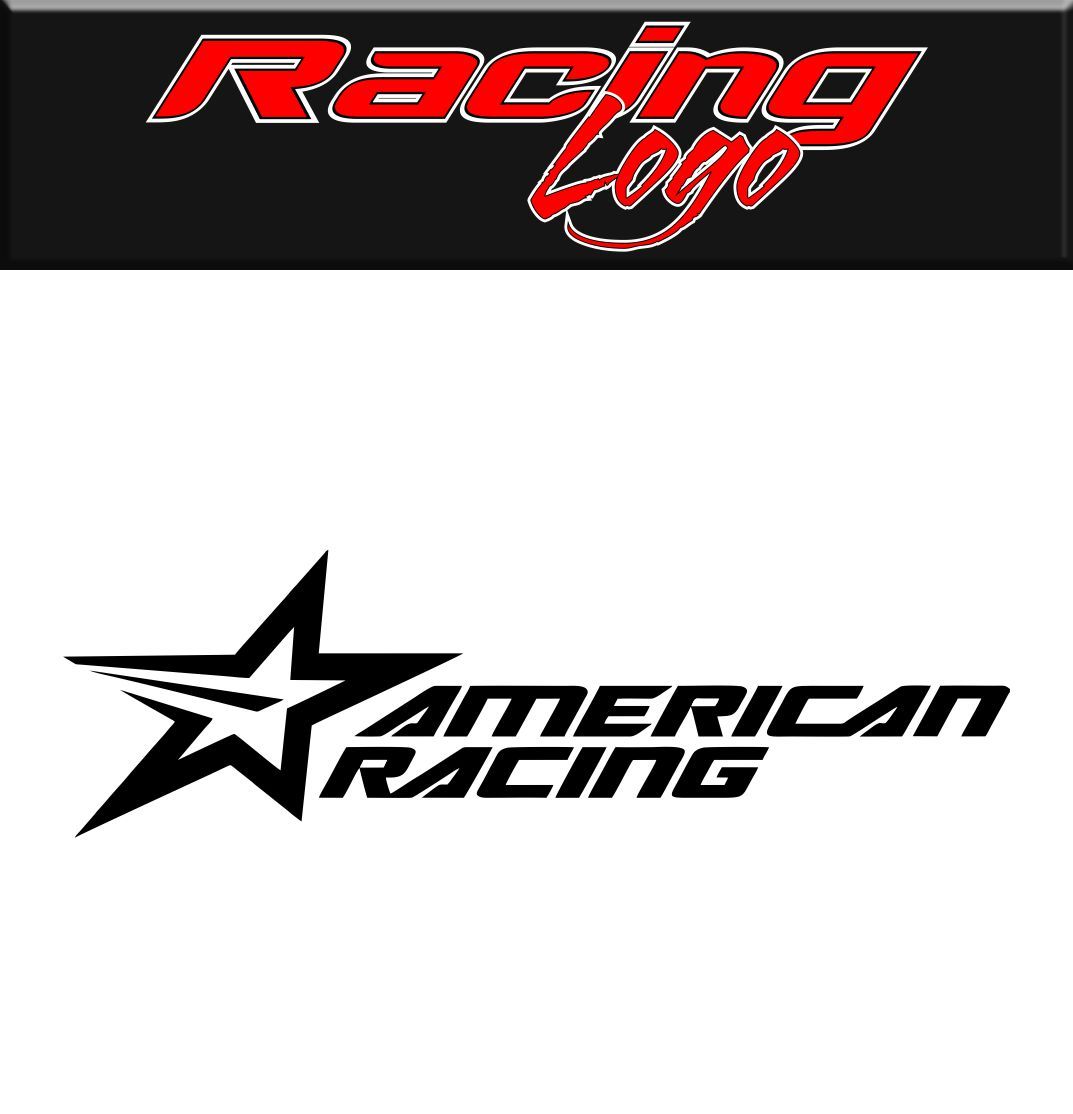 American Racing decal, racing sticker