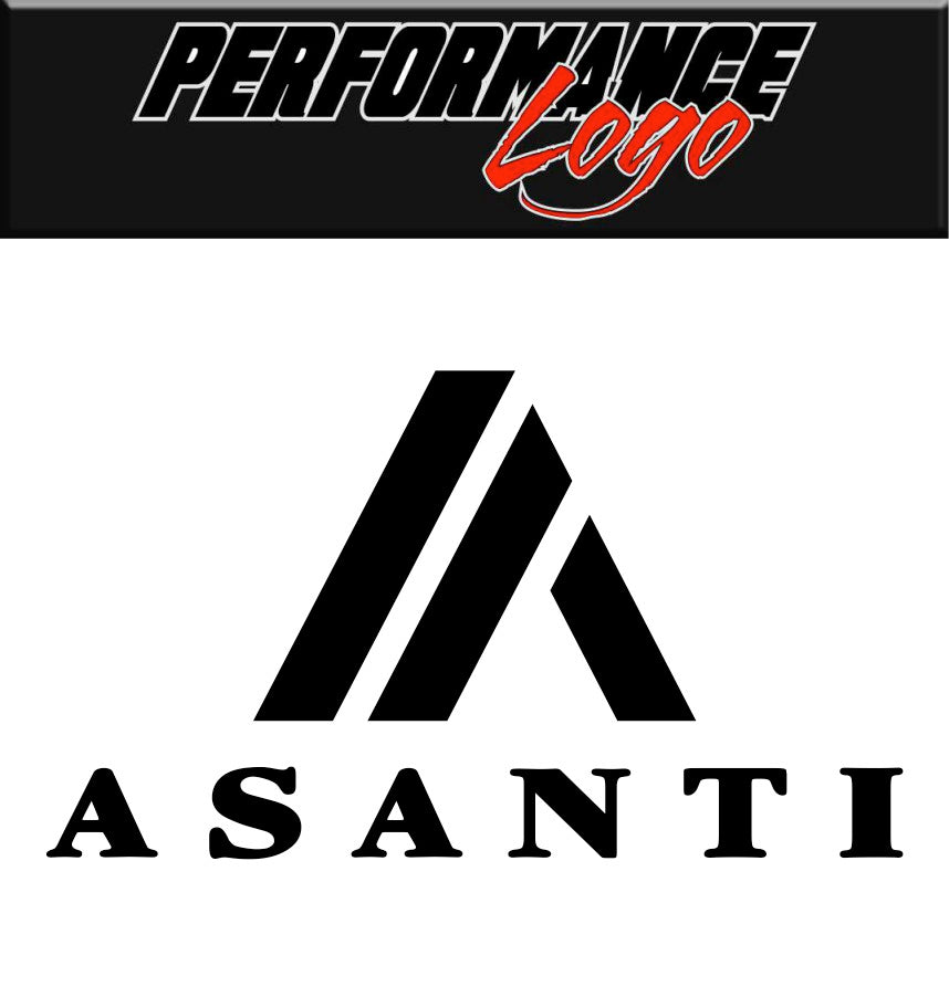 Asanti Wheels decal, performance car decal sticker