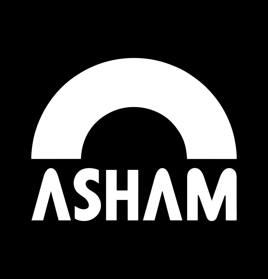 Asham decal, curling decal, car decal sticker